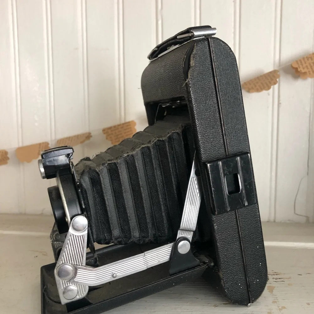 Vintage Folding Camera with Kodet Lens - Black